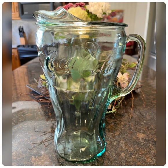 Coca Cola Other - Coca Cola-1990’s Coca Cola Green Glass Pitcher.